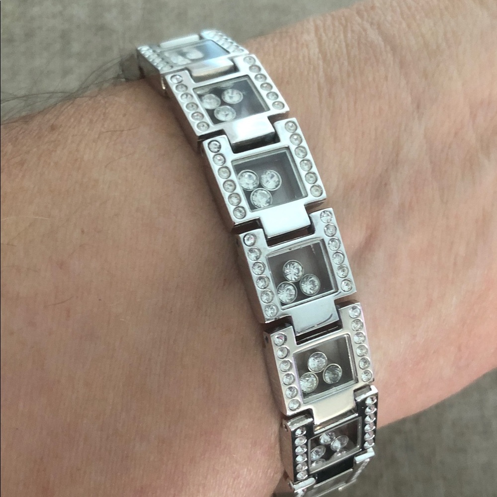 Vintage Ivana Trump Silver Rhinestone Bracelet